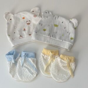 Newborn Baby Hat and Gloves